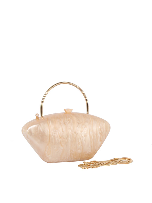 handbag republic Calin acrylic clutch Beige