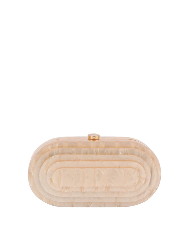 Handbag Republic Calin Acrylic Clutch Beige