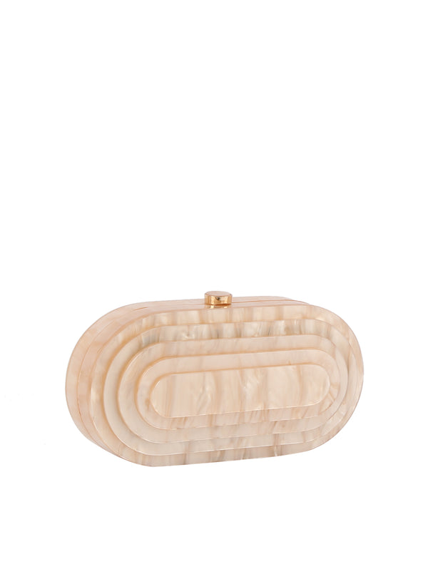 handbag republic Calin acrylic clutch Beige