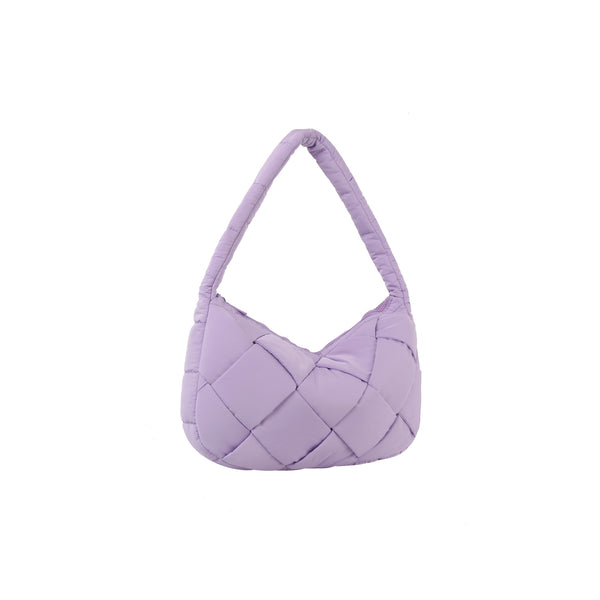 Handbag Republic Ecostitch Puffer Woven Hobo Black