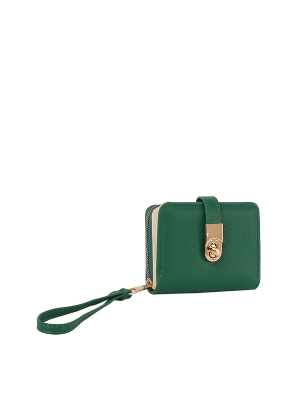 Handbag Republic Flap Lock Half Wallet Black