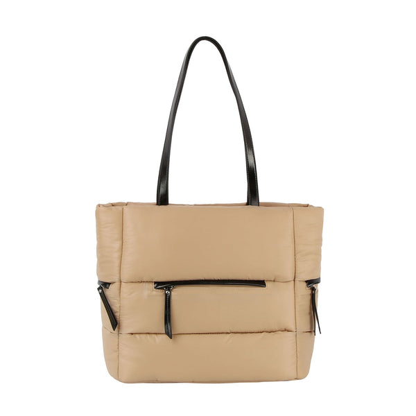 Handbag Republic Nylon Puffy Shopper Tote White