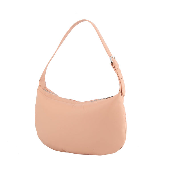 Handbag Republic Puffy Woven Shoulder Hobo Blush