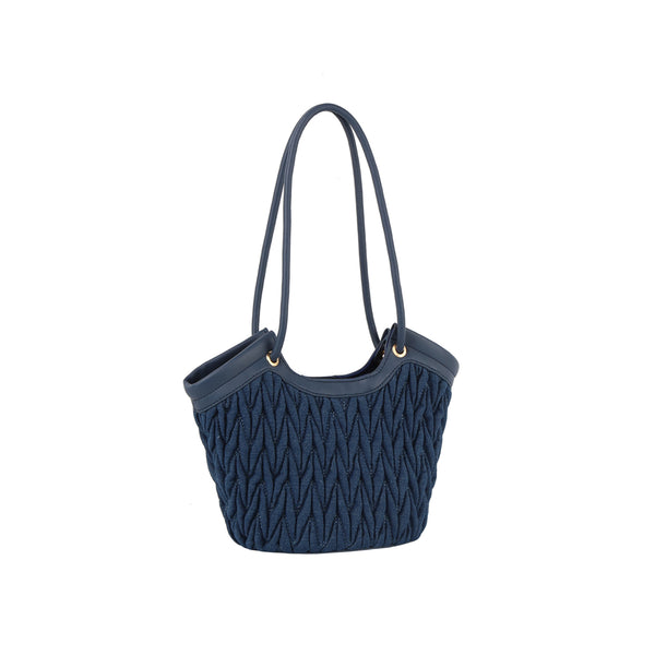 Handbag Republic Quilted Denim Tote Dark Denim