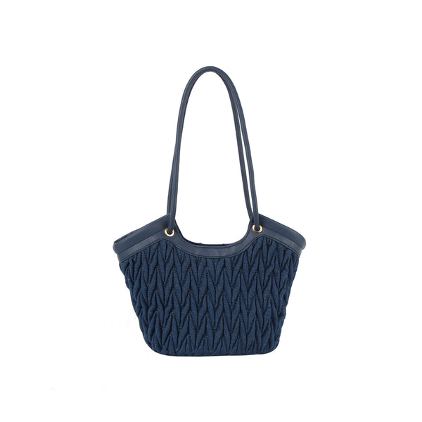 handbag republic Quilted denim tote Dark Denim