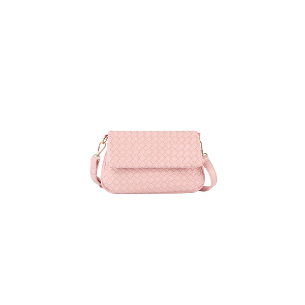 handbag republic Weaved front flap crossbody Blush