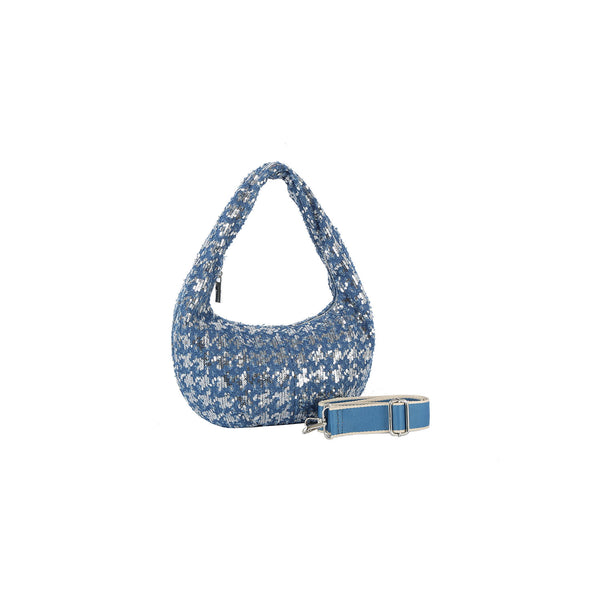 handbag republic Hound tooth pattern spangled denim shoulder bag Denim