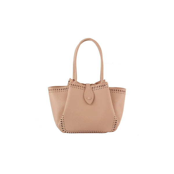 handbag republic Laser cut detailed triple compartment tote Beige