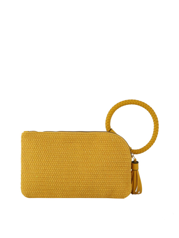 Handbag Republic Metro Muse Braided Ring Handle Pouch Beige