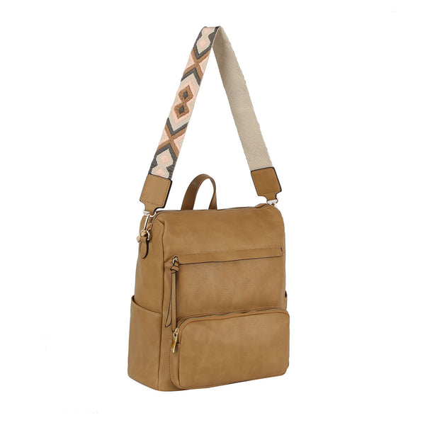 Handbag Republic Metro Muse Unisex Convertible Backpack Brown