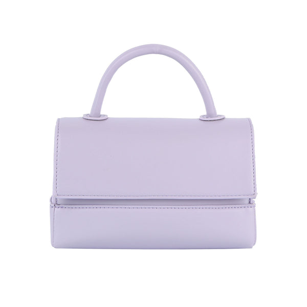 Handbag Republic Mini Flap Over Top Handle Satchel Bag Silver