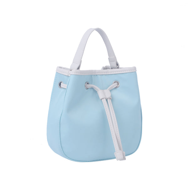 handbag republic Mini nylon drawstring satchel shoulder bag Sky Blue