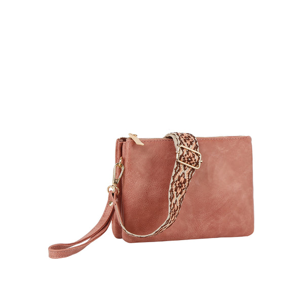 handbag republic Multi compartments clutch with card slots Mauve handbag republic Multi compartments clutch with card slots Mauve