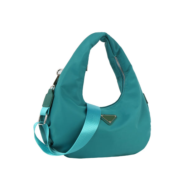 handbag republic Nylon triangle baquette shoulder bag Turquoise handbag republic Nylon triangle baquette shoulder bag Turquoise