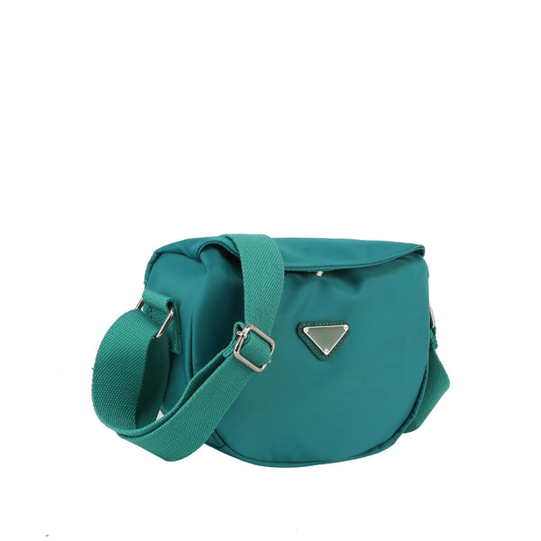 Handbag Republic Nylon Triangle Plaque Daily Crossbody Bag Turquoise