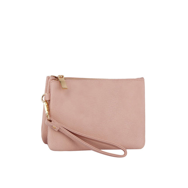 Handbag Republic Tripe Compartment Convertible Clutch Crossbody Wristlet Lavender