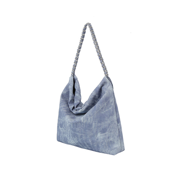 Handbag Republic Washed Denim Slouchy Hobo Shoulder Bag Denim