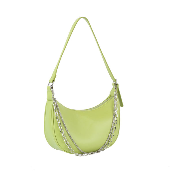 handbag republic Women Chain Detail Crescent Shoulder bag Lime