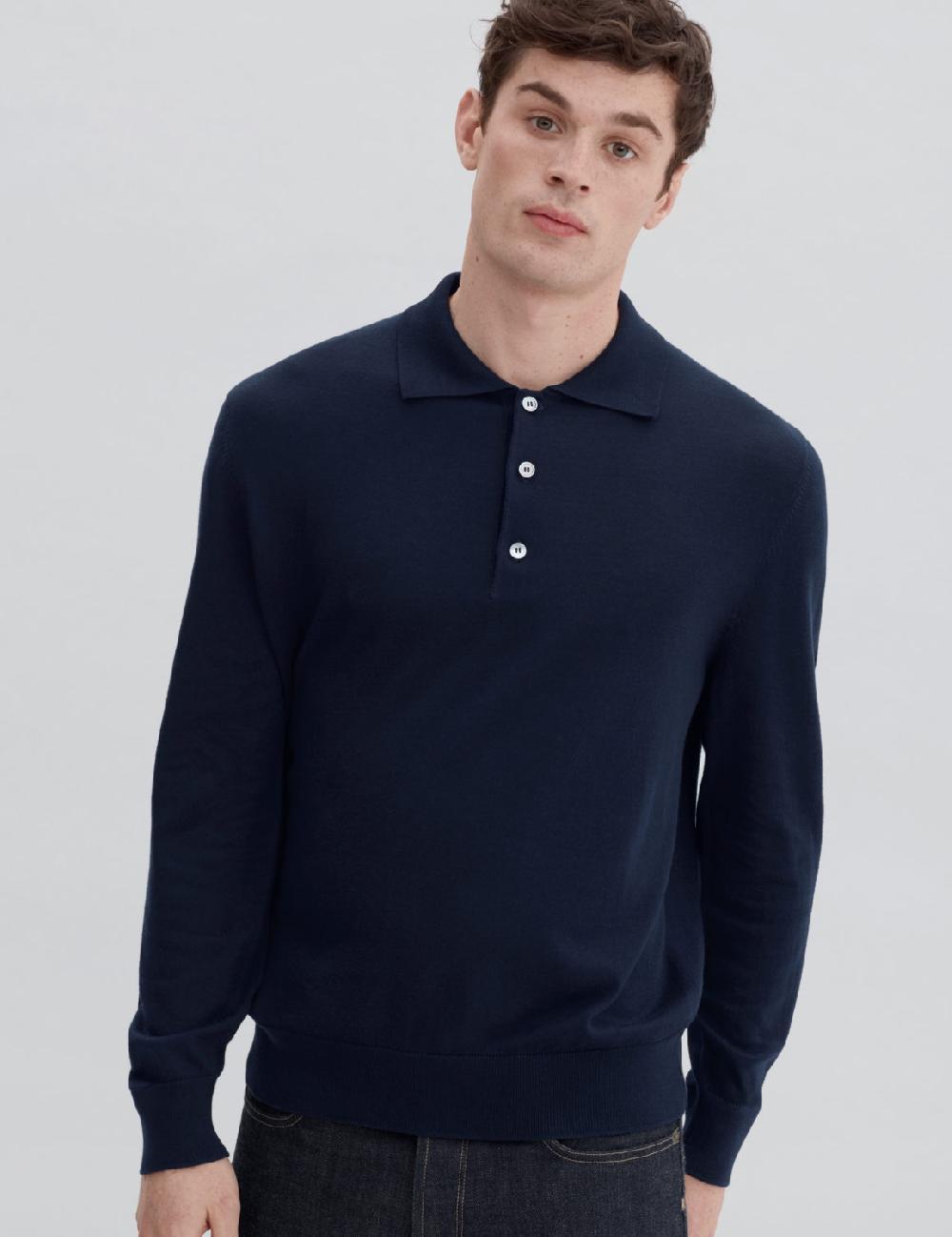 handvaerk Knit Polo L/S