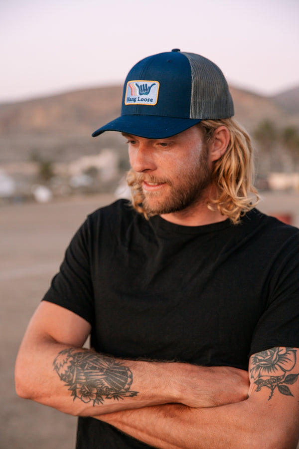 hang loose Eighty Two Cap - Slate Blue / Grey