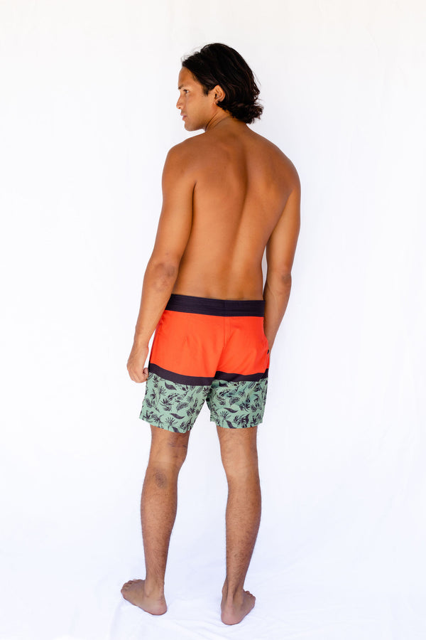 Hang Loose Kauai Boardshort - Brick Olive