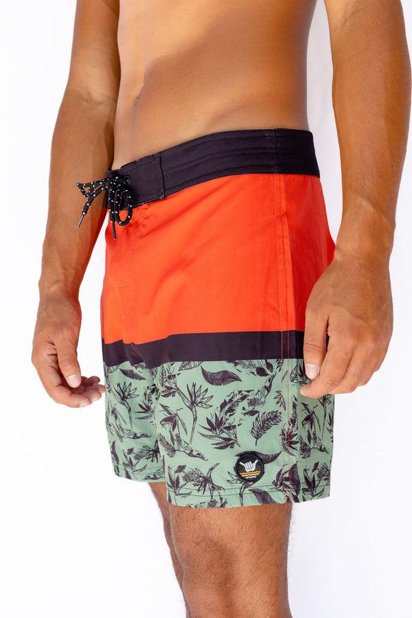 Hang Loose Kauai Boardshort - Brick Olive