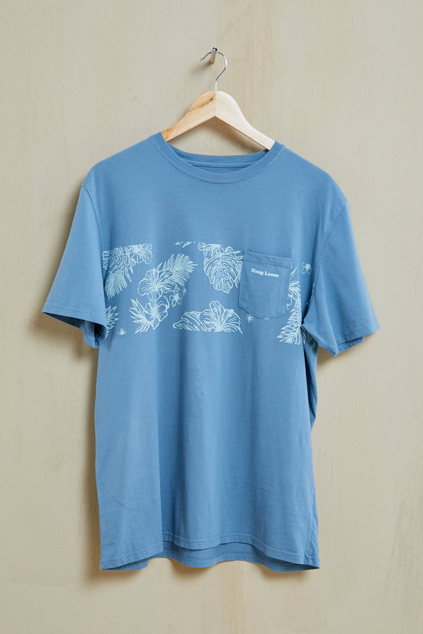 hang loose Leaves Organic PIMA Pocket Tee