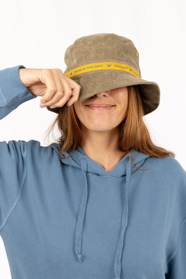 Hang Loose P Loose Cord Hat - Dry Green