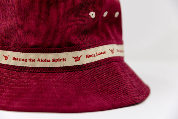 Hang Loose P Loose Cord Hat - Smoked Brick