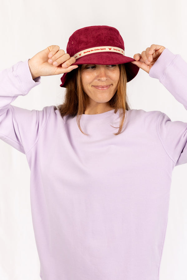 hang loose P Loose Cord Hat - Smoked Brick