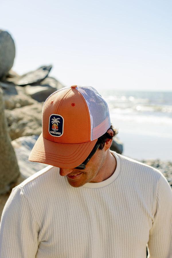hang loose Palm Cap - Tangerine / Off White