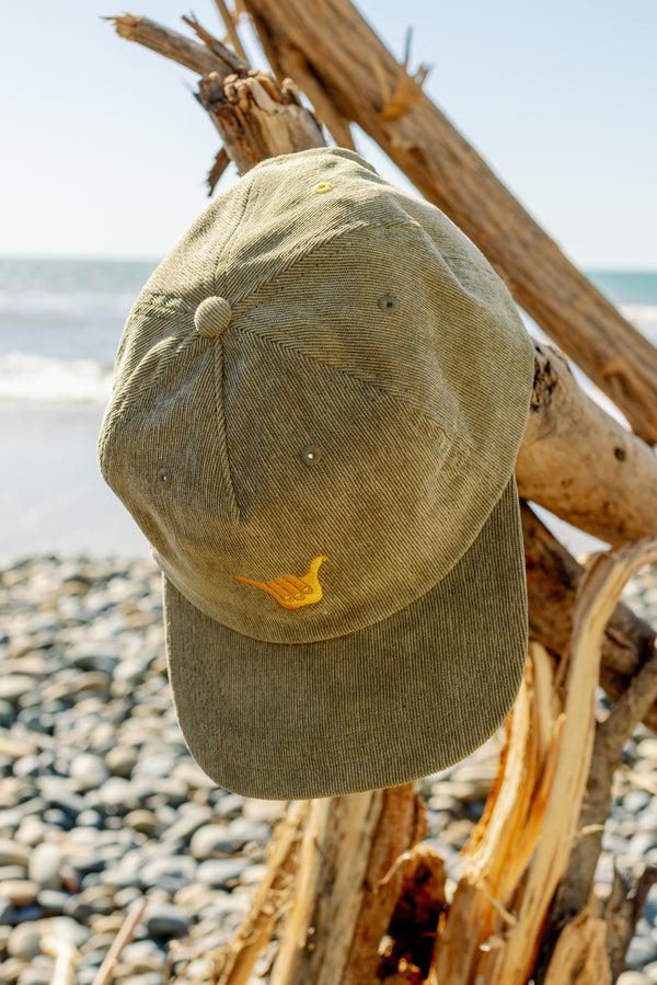 Hang Loose Shaka Cord Cap - Dry Green