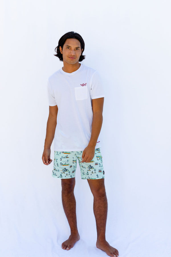 Hang Loose Share Aloha Boardshort - Acqua