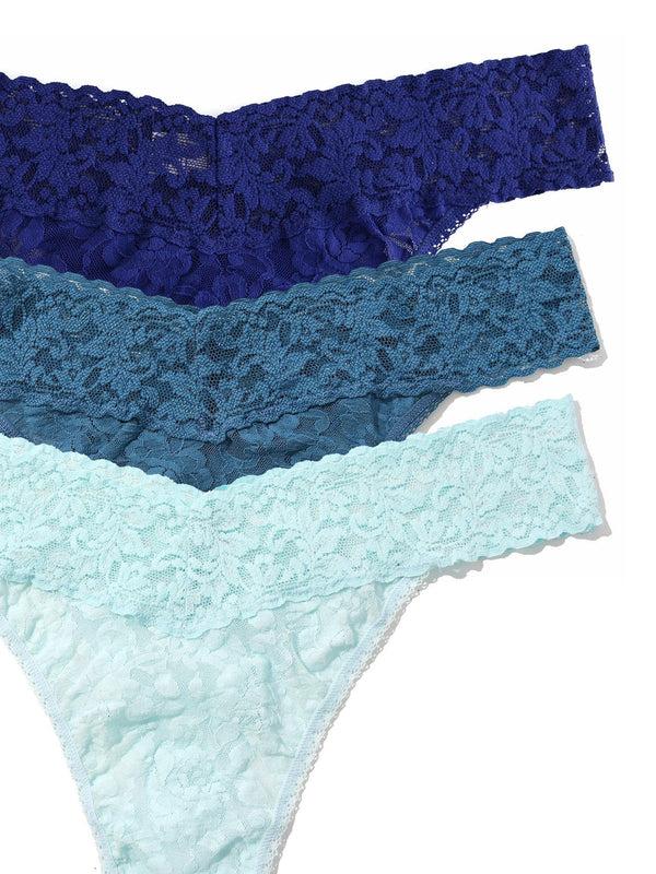 Hanky Panky 3 Pack Signature Lace® Original Rise Thongs In Printed Box