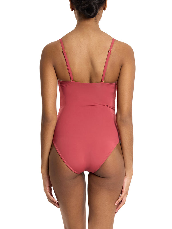 Hanky Panky Bandeau One Piece Swimsuit Sunbaked Red Sale