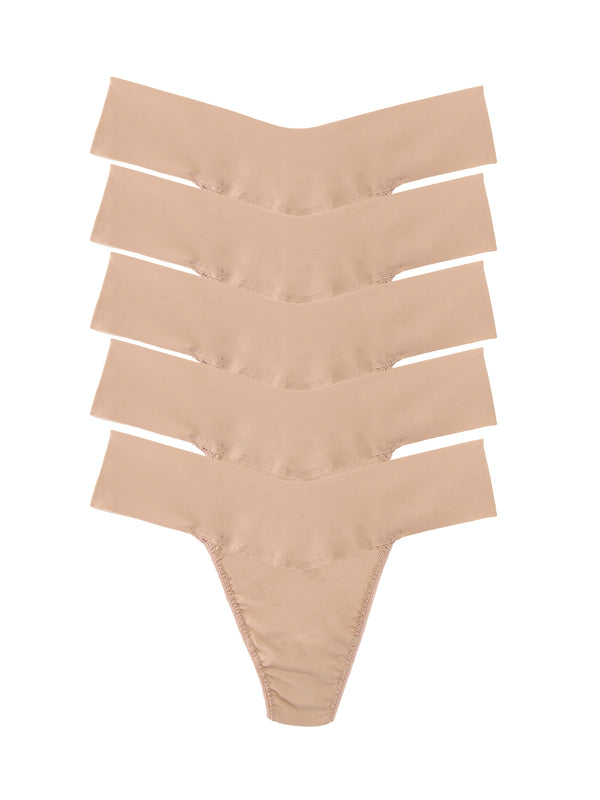 hanky panky Breathesoft® Natural Rise Thong 5 Pack