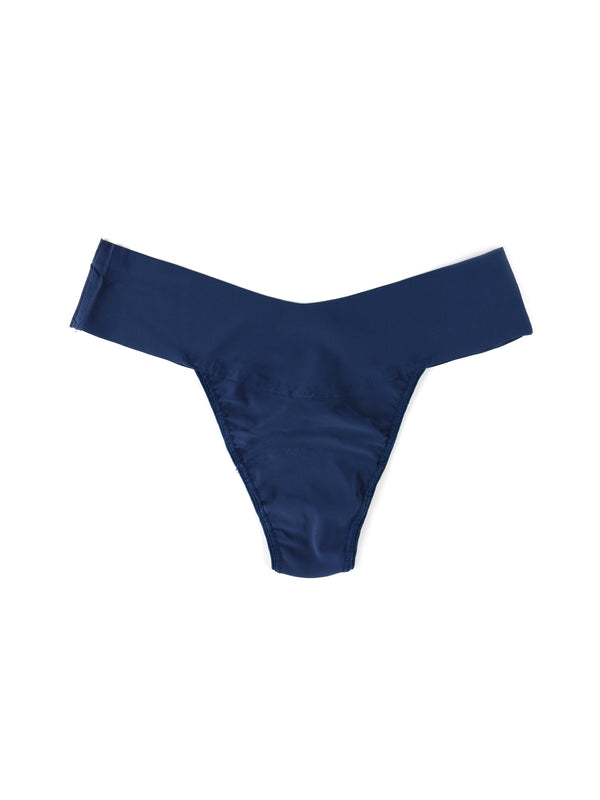 Hanky Panky BreatheSoft® Natural Rise Thong Night Shade Blue