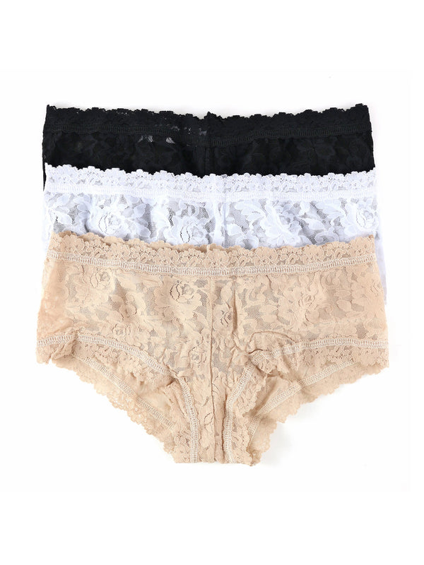 hanky panky 3 Pack Signature Lace Boyshorts