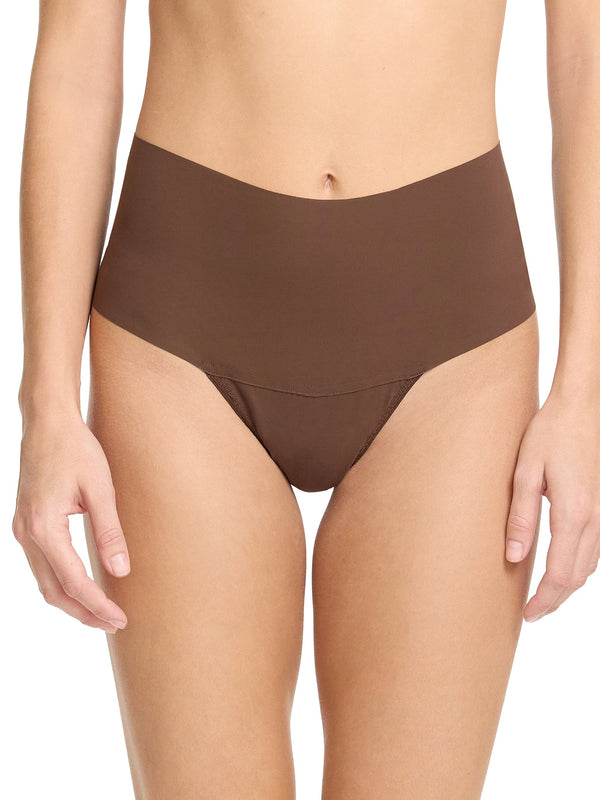 hanky panky BreatheSoft® High Rise Thong Mahogany
