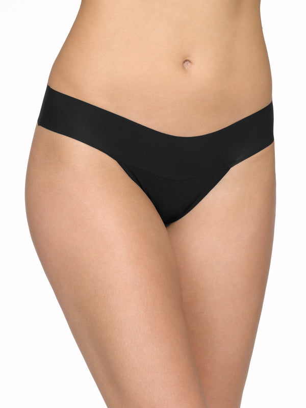 Hanky Panky BreatheSoft® Natural Rise Thong Black