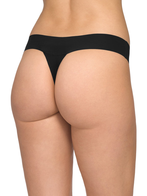 Hanky Panky BreatheSoft® Natural Rise Thong Black