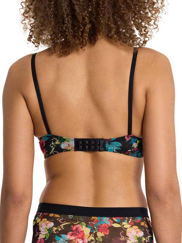 Hanky Panky Lined Mesh Plunge Bra Botanic Romantic