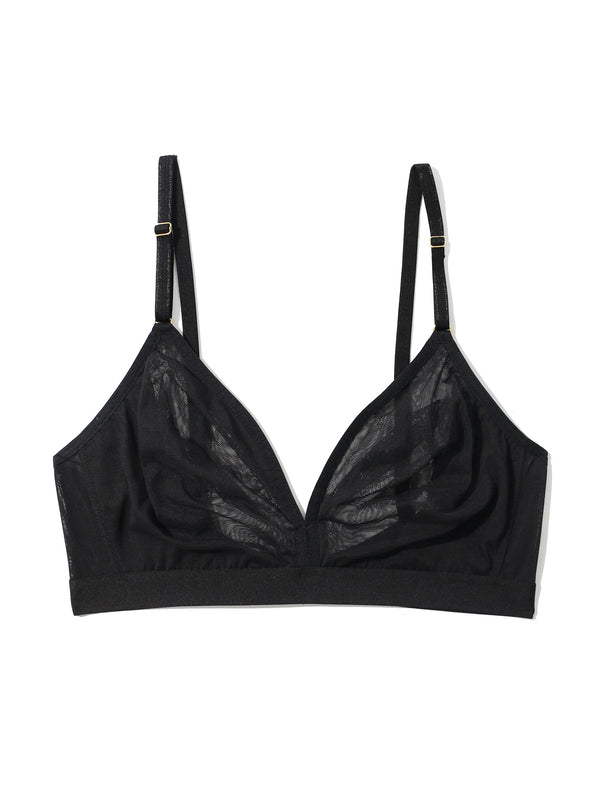 Hanky Panky Mesh Triangle Bralette Black