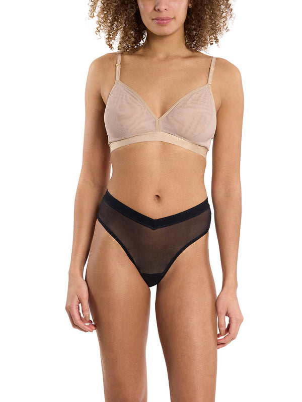 Hanky Panky Mesh Triangle Bralette Chai