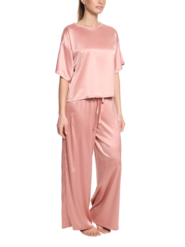 Hanky Panky Satin Sleep Pant Rose Latte Pink Sale
