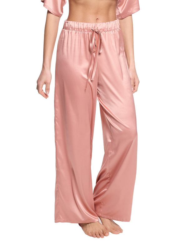Hanky Panky Satin Sleep Pant Rose Latte Pink Sale