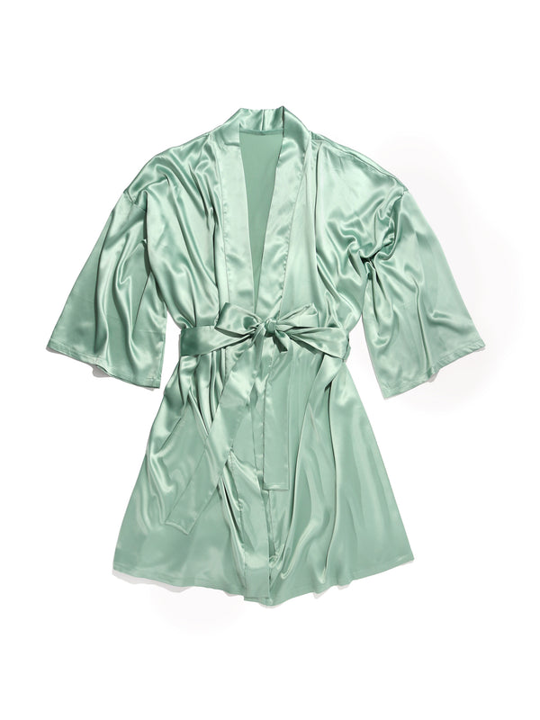 Hanky Panky Satin Sleep Robe Green Tea Sale