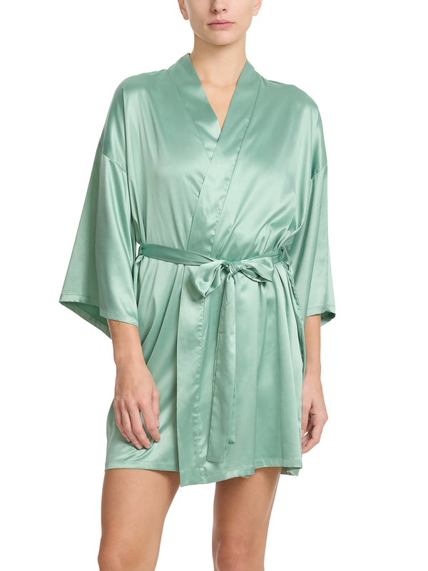 hanky panky Satin Sleep Robe Green Tea Sale
