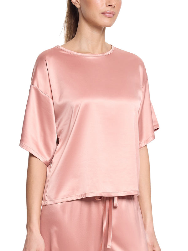 hanky panky Satin Sleep Tee Rose Latte Pink Sale