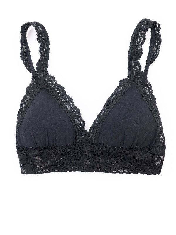 Hanky Panky Supima® Cotton Padded Bralette Black
